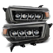 Load image into Gallery viewer, AlphaRex 10-13 Toyota 4Runner NOVA LED Projector Headlights Plank Style Black w/Seq Signal/DRL Headlights AlphaRex
