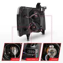 Load image into Gallery viewer, ANZO 07-13 Chevrolet Silverado 3500 Projector Headlights - Black Amber Headlights ANZO
