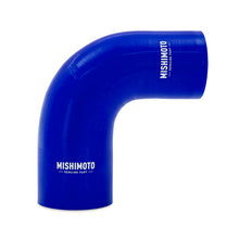 Load image into Gallery viewer, Mishimoto Silicone Reducer Coupler 90 Degree 2.75in to 3in - Blue Silicone Couplers &amp; Hoses Mishimoto
