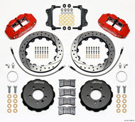 Wilwood Narrow Superlite 6R Front Hat Kit 12.88in Drill Red 06-12 Volkswagen GTI w/ Lines Big Brake Kits Wilwood