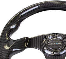 Load image into Gallery viewer, NRG Carbon Fiber Steering Wheel (320mm) Flat Bottom w/Shiny Black Carbon Steering Wheels NRG
