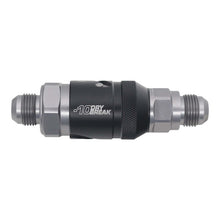 Load image into Gallery viewer, DeatschWerks 10AN Male Flare Quick Disconnect Dry Break Fitting - 2 Pieces Anodized Matte Black Fittings DeatschWerks
