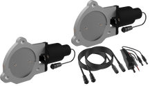 Load image into Gallery viewer, QTP 3.5in Bolt-On QTEC Dual Electric Cutout Valves - Pair Exhaust Cutouts QTP
