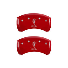 Load image into Gallery viewer, MGP Rear set 2 Caliper Covers Engraved Rear Tiffany Snake Red finish silver ch Caliper Covers MGP
