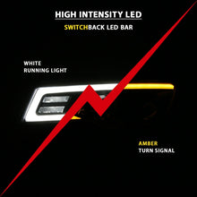Load image into Gallery viewer, ANZO 2017-2018 Jeep Grand Cherokee Projector Headlights w/ Plank Style Switchback - Black w/ Amber Headlights ANZO
