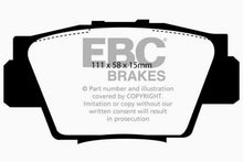 Load image into Gallery viewer, EBC 91-96 Acura NSX 3.0 Yellowstuff Rear Brake Pads Brake Pads - Performance EBC   
