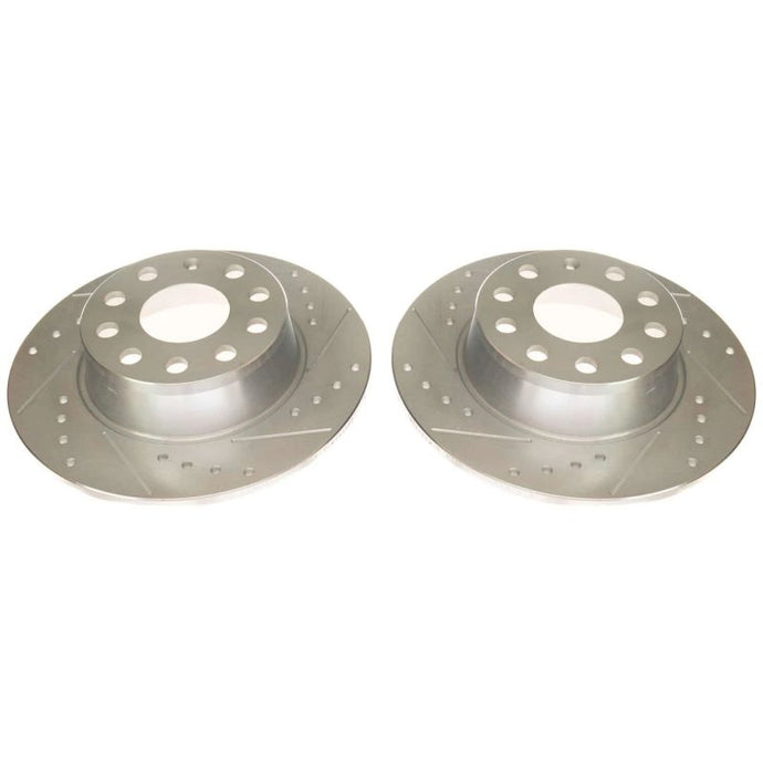 Power Stop 2019 Volkswagen Jetta Rear Evolution Drilled & Slotted Rotors - Pair Brake Rotors - Slot & Drilled PowerStop