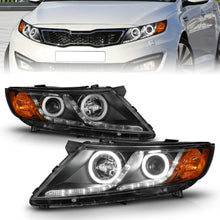 Load image into Gallery viewer, ANZO 2011-2013 Kia Optima Projector Headlights w/ Halo Black (CCFL) Headlights ANZO
