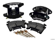 Wilwood D154 Front Caliper Kit - Black 2.50in Piston 1.04in Rotor Big Brake Kits Wilwood