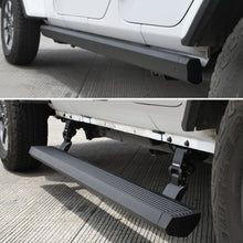 Load image into Gallery viewer, RealTruck 18-24 Jeep Wrangler 4dr VoltStep Electric Running Board Kit (Drilling Req.) - Tex. Blk Running Boards Go Rhino
