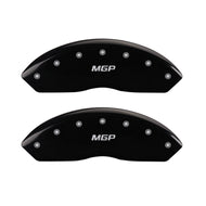 MGP 4 Caliper Covers Engraved Front & Rear MGP Black finish silver ch | 22152SMGPBK