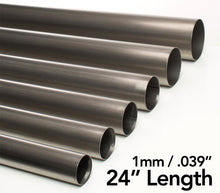 Load image into Gallery viewer, Ticon Industries .5in Diameter x 24.0in Length 1mm/.039in Wall Thickness Titanium Tube Titanium Tubing Ticon
