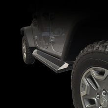 Load image into Gallery viewer, DV8 Offroad 07-18 Jeep Wrangler JK Plated Steel Rock Slider Steps - Matte Black (4 Door Only) Side Steps DV8 Offroad
