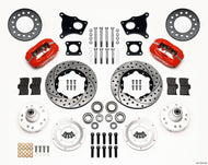 Wilwood Forged Dynalite Front Kit 11.00in Drill-Red AMC 71-76 OE Disc w/o Bendix Brakes Big Brake Kits Wilwood