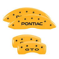 MGP 4 Caliper Covers Engraved Front Pontiac Rear Gto Yellow Finish Black Char 2004 Pontiac GTO Caliper Covers MGP