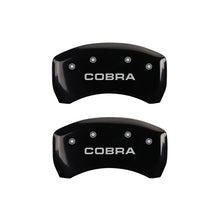 Load image into Gallery viewer, MGP Rear set 2 Caliper Covers Engraved Rear Cobra Black finish silver ch Caliper Covers MGP
