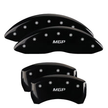 Load image into Gallery viewer, MGP 4 Caliper Covers Engraved Front &amp; Rear MGP Black finish silver ch Caliper Covers MGP
