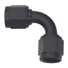 Load image into Gallery viewer, DeatschWerks 6AN Flare Female Swivel 90-Degree to 6AN Flare Female Swivel - Anodized Matte Black Fittings DeatschWerks
