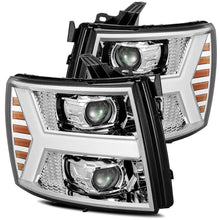 Load image into Gallery viewer, AlphaRex 07-13 Chevy 1500HD PRO-Series Proj Headlights Plank Style Chrome w/Activ Light/Seq Signal Headlights AlphaRex
