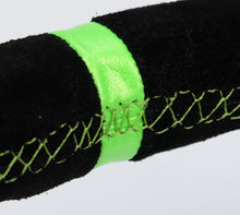 Load image into Gallery viewer, NRG Reinforced Steering Wheel 350mm/3in. Deep Blk Suede/ Neon Green Stitch w/5mm Matte Black Spoke Steering Wheels NRG
