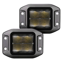 Load image into Gallery viewer, Go Rhino Xplor Blackout Series Cube LED Flood Light Kit (Flush Mount) 3x3 - Blk (Pair) Light Bars &amp; Cubes Go Rhino   
