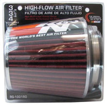 Load image into Gallery viewer, K&amp;N Universal Air Filter Chrome Round Tapered Red - 4in Flange ID x 1.125in Flange Length x 5.5in H Air Filters - Universal Fit K&amp;N Engineering   
