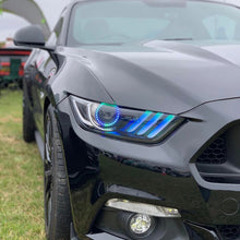Load image into Gallery viewer, Oracle 15-17 Ford Mustang V6/GT/Shelby Dynamic DRL w/ Halo Kit - ColorSHIFT - Dynamic SEE WARRANTY Headlights ORACLE Lighting
