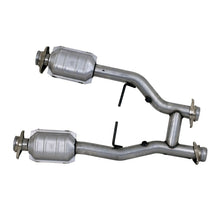 Load image into Gallery viewer, BBK 96-04 Mustang 4.6 GT / Cobra Short Mid H Pipe w Catalytic Converters 2-1/2 For Long Tube Headers H Pipes BBK
