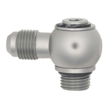 Load image into Gallery viewer, DeatschWerks 6AN ORB Male to 6AN Male Flare Low Profile 90-Degree Swivel - Anodized DW Titanium Fittings DeatschWerks
