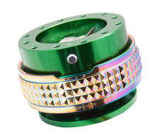 Load image into Gallery viewer, NRG Quick Release Kit - Pyramid Edition - Green Body / Neochrome Pyramid Ring Quick Release Adapters NRG
