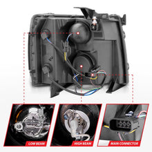 Load image into Gallery viewer, ANZO 2007-2013 Chevrolet Silverado 1500 Projector Headlights w/ Halo Black Headlights ANZO
