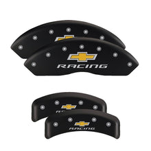 Load image into Gallery viewer, MGP 4 Caliper Covers Engraved Front &amp; Rear Bowtie Red finish silver ch Caliper Covers MGP
