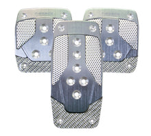 Load image into Gallery viewer, NRG Aluminum Sport Pedal M/T - Gunmetal w/Silver Carbon Pedal Covers NRG
