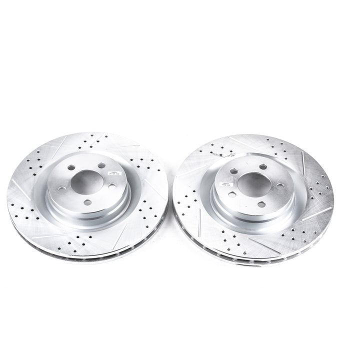 Power Stop 05-10 Chrysler 300 Front Evolution Drilled & Slotted Rotors - Pair Brake Rotors - Slot & Drilled PowerStop