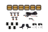 Diode Dynamics Bronco SS5 6-Pod CrossLink Grille Lightbar Kit Sport - Yellow Combo | DD7236