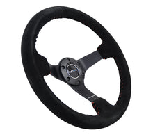 Load image into Gallery viewer, NRG Reinforced Steering Wheel (350mm / 3in. Deep) Blk Suede/Red BBall Stitch w/5mm Matte Blk Spokes Steering Wheels NRG
