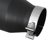 Load image into Gallery viewer, aFe Power MACH Force-Xp 4in In x 6in Out x 15in L Driver Side Clamp-On 4in 409 SS Exhaust Tip-Black Catback aFe
