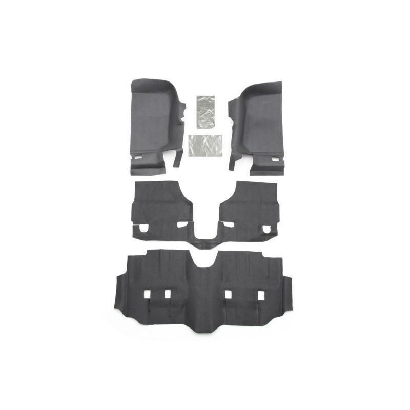 BedRug 07-16 Jeep JK Unlimited 4Dr Front 4pc BedTred Floor Kit (Incl Heat Shields) Bed Liners BedRug