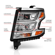 Load image into Gallery viewer, ANZO 2015-2020 Chevy Tahoe Projector Headlights Plank Style Chrome w/DRL Headlights ANZO
