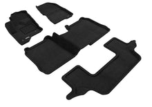 Load image into Gallery viewer, 3D Maxpider 09-19 Ford Flex w/o Center Console Elegant 1st 2nd 3rd (2 Eyelets) - Set (Black) Floor Mats - Rubber 3D MAXpider   
