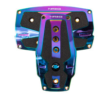 Load image into Gallery viewer, NRG Aluminum Sport Pedal A/T - Neochrome w/Black Rubber Inserts Pedal Covers NRG
