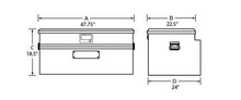 Load image into Gallery viewer, Tradesman Aluminum Flush Mount Truck Tool Box Full/Wide (48in.) - Brite Truck Boxes &amp; Storage Tradesman
