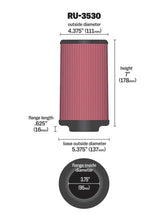 Load image into Gallery viewer, K&amp;N Universal Rubber Filter 3.75in FLG x 5.375in Base x 5.375in Top x 7in Height Air Filters - Universal Fit K&amp;N Engineering   
