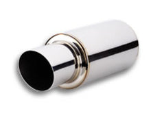Load image into Gallery viewer, Vibrant TPV Turbo Round Muffler (17in Long) with 4in Round Tip Angle Cut - 3in inlet I.D. Muffler Vibrant
