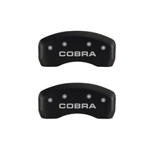 Load image into Gallery viewer, MGP 4 Caliper Covers Engraved Front &amp; Rear Cobra Red finish silver ch Caliper Covers MGP
