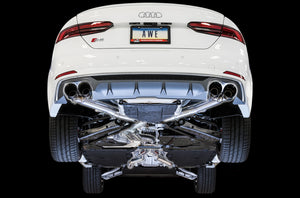 AWE Tuning Audi B9 S5 Sportback Track Edition Exhaust - Non-Resonated (Black 102mm Tips) Catback AWE Tuning   