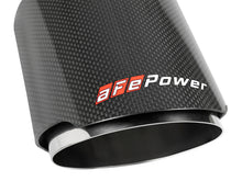 Load image into Gallery viewer, aFe MACH Force-Xp 304 SS Clamp-On Exhaust Tip 2.5in. Inlet / 4.5in. Outlet / 7in. L - Carbon Fiber Tips aFe
