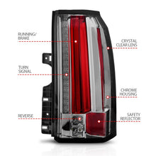 Load image into Gallery viewer, ANZO 2015-2017 GMC Yukon/Yukon XL LED Taillights Chrome Tail Lights ANZO
