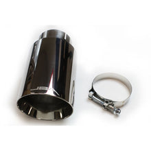 Load image into Gallery viewer, JBA 2.5in x 4.5in x 8 1/4in Double Wall Polished Chrome Tip - Clamp On Tips JBA
