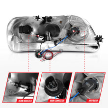 Load image into Gallery viewer, ANZO 1997-2003 Ford F-150 Projector Headlights w/ Light Bar Black Housing Headlights ANZO
